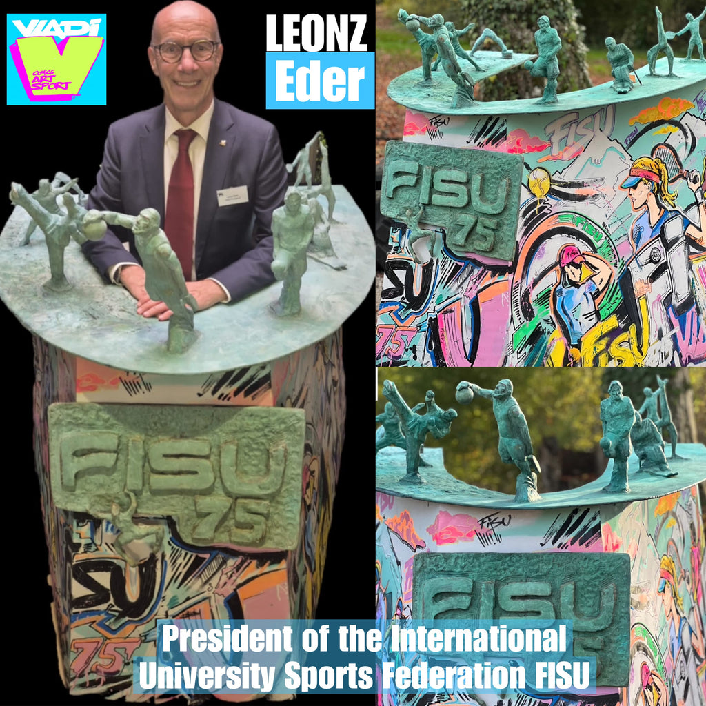 Art VLADI Sport Unveils Unique Bronze Sculpture for FISU’s 75th Anniversary