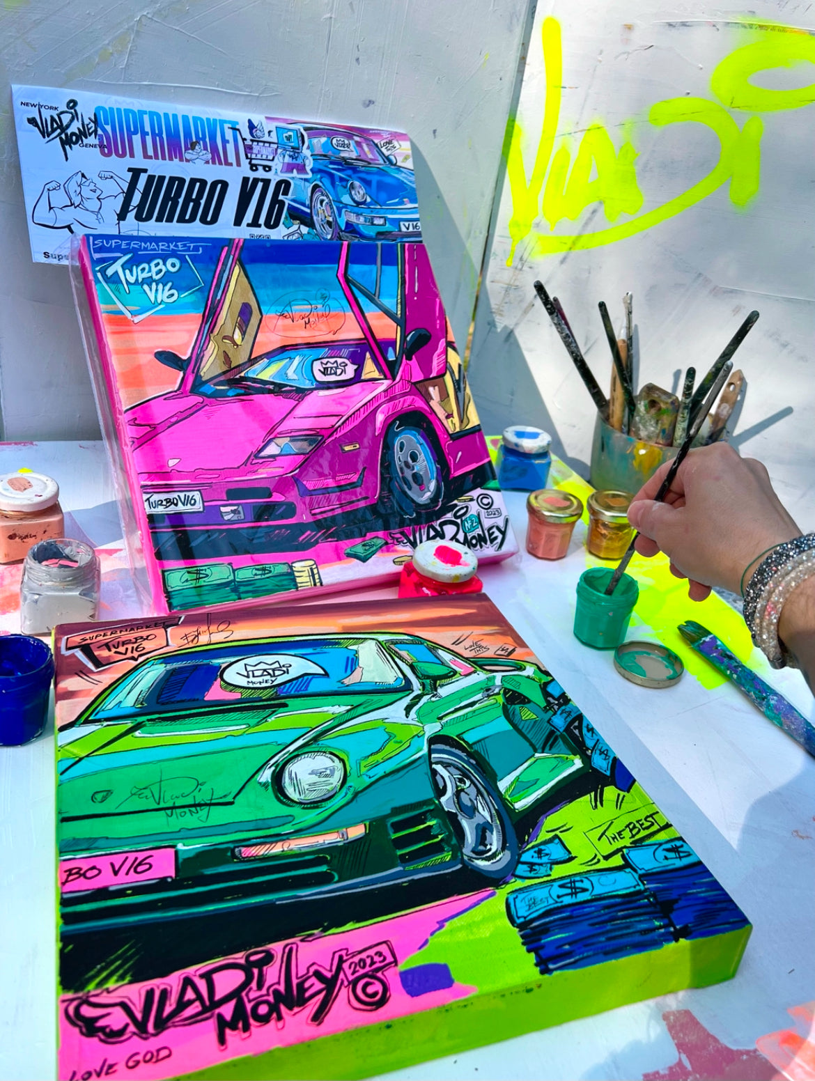 Original Paintings by Art VLADI | Pop Comic Expressionism on Canvas