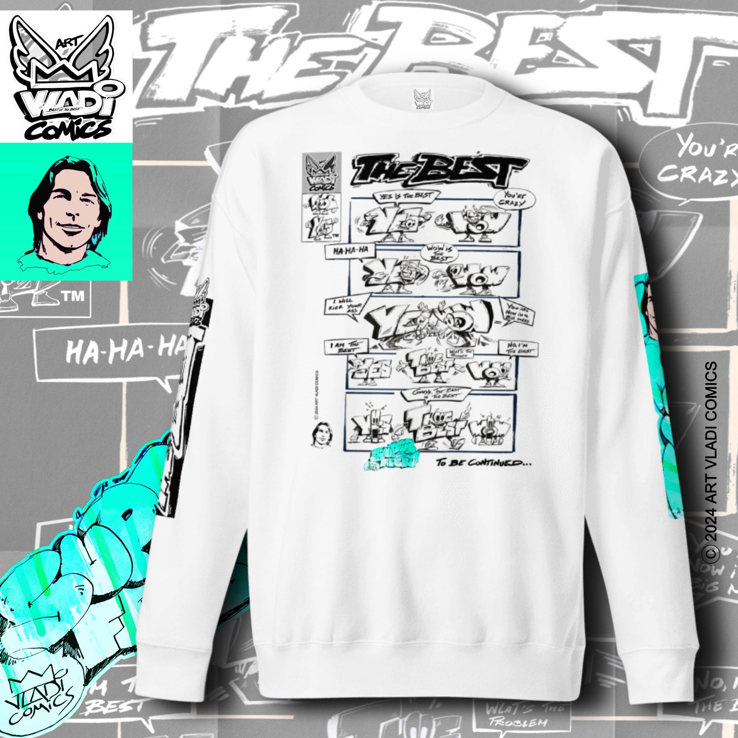 Art VLADI Comics - The BEST - Sweatshirt - www.vladicomics.com