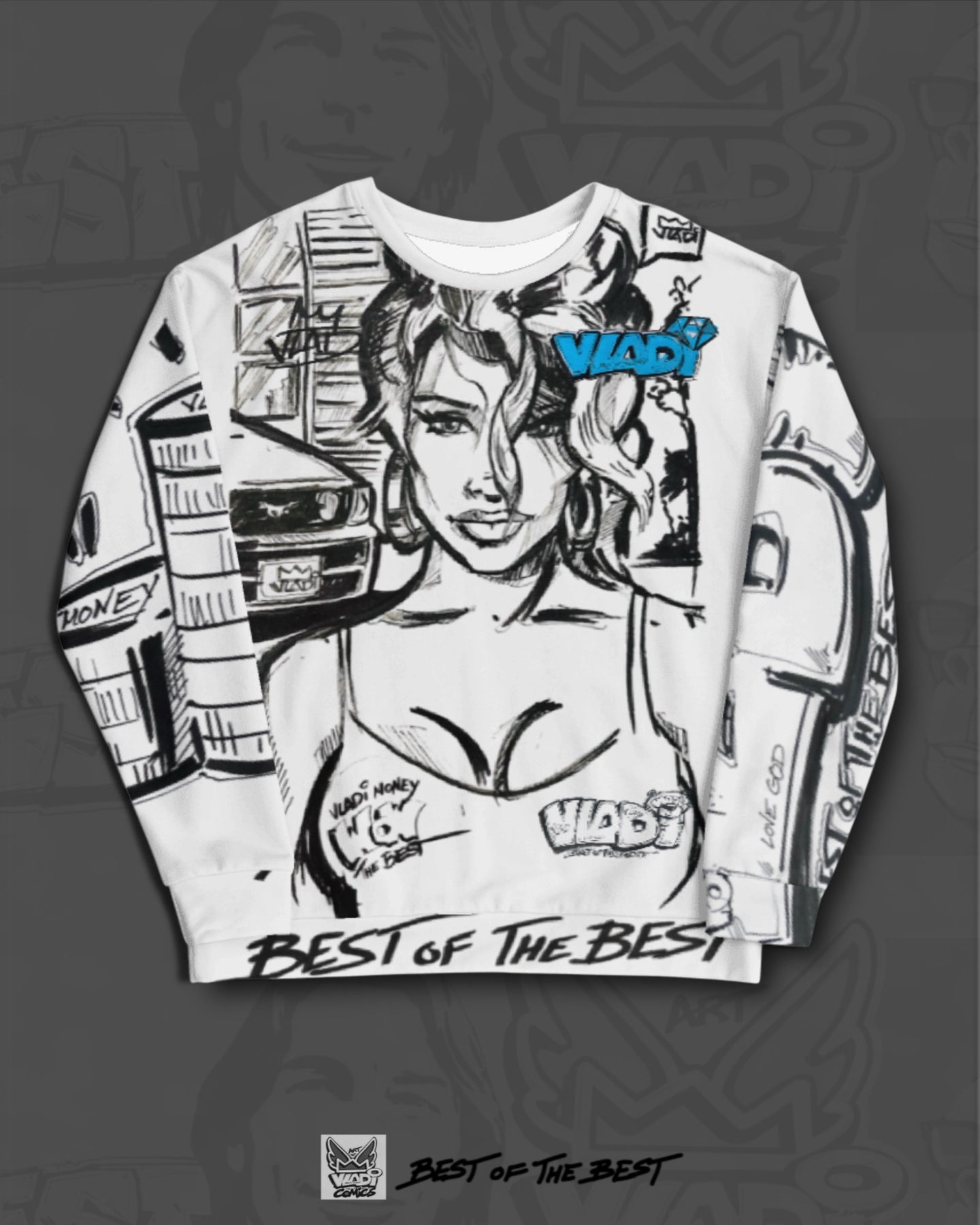 Art VLADI Comics - WOW - Sweatshirt - www.vladicomics.com