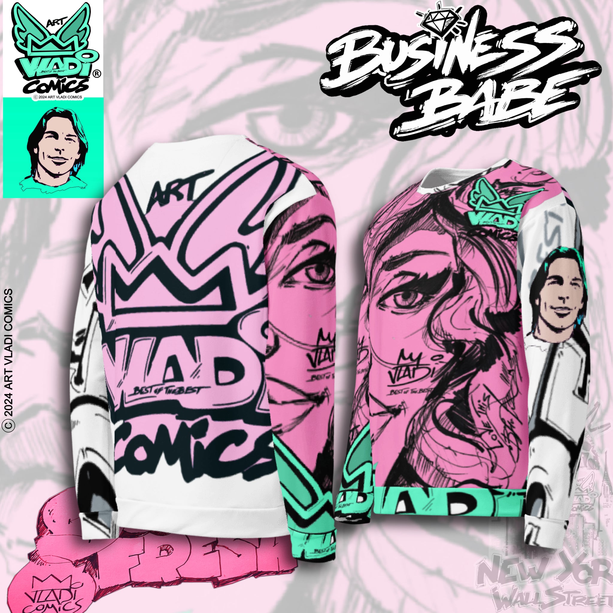 Art VLADI Comics - Business BABE - Sweatshirt - www.vladicomics.com