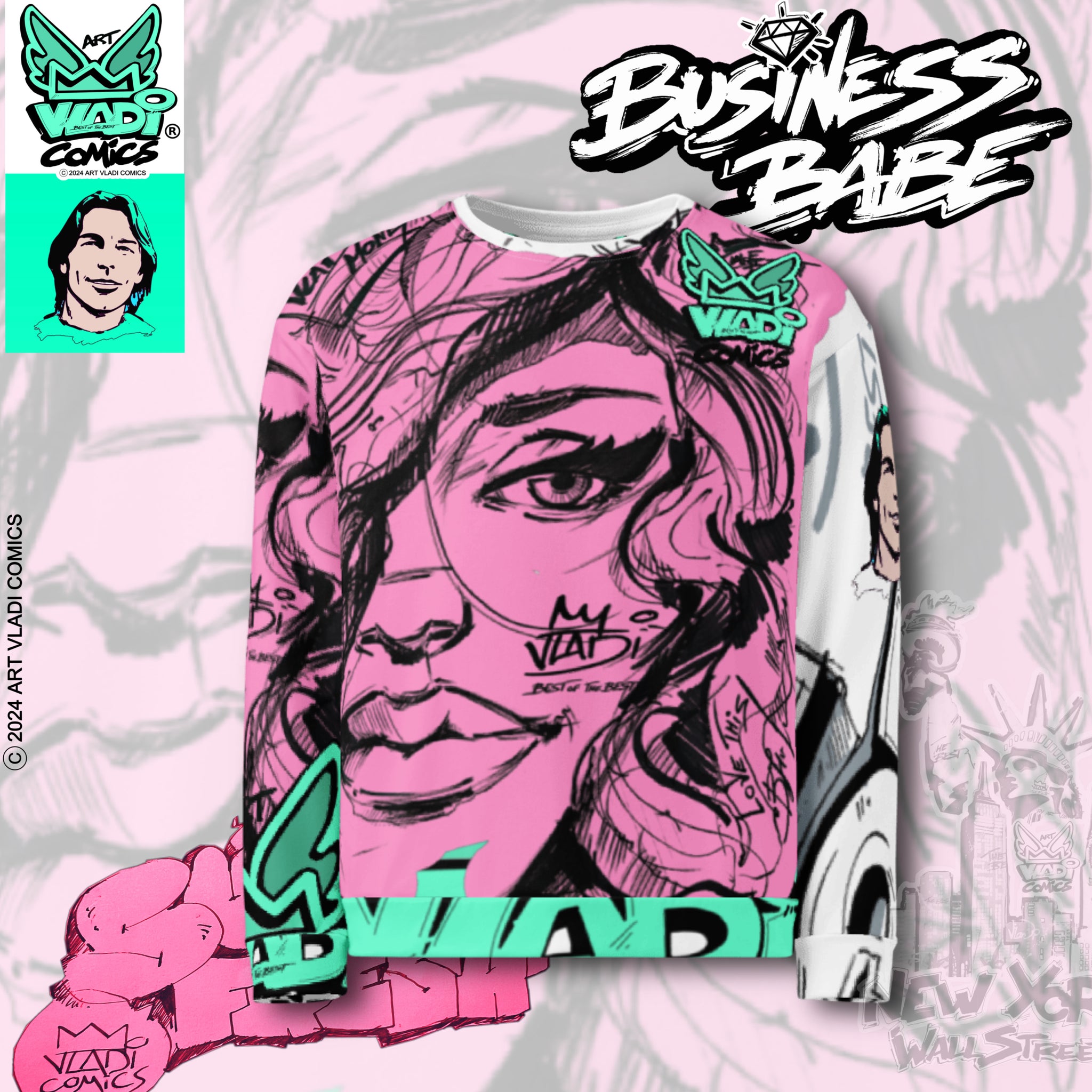 Art VLADI Comics - Business BABE - Sweatshirt - www.vladicomics.com