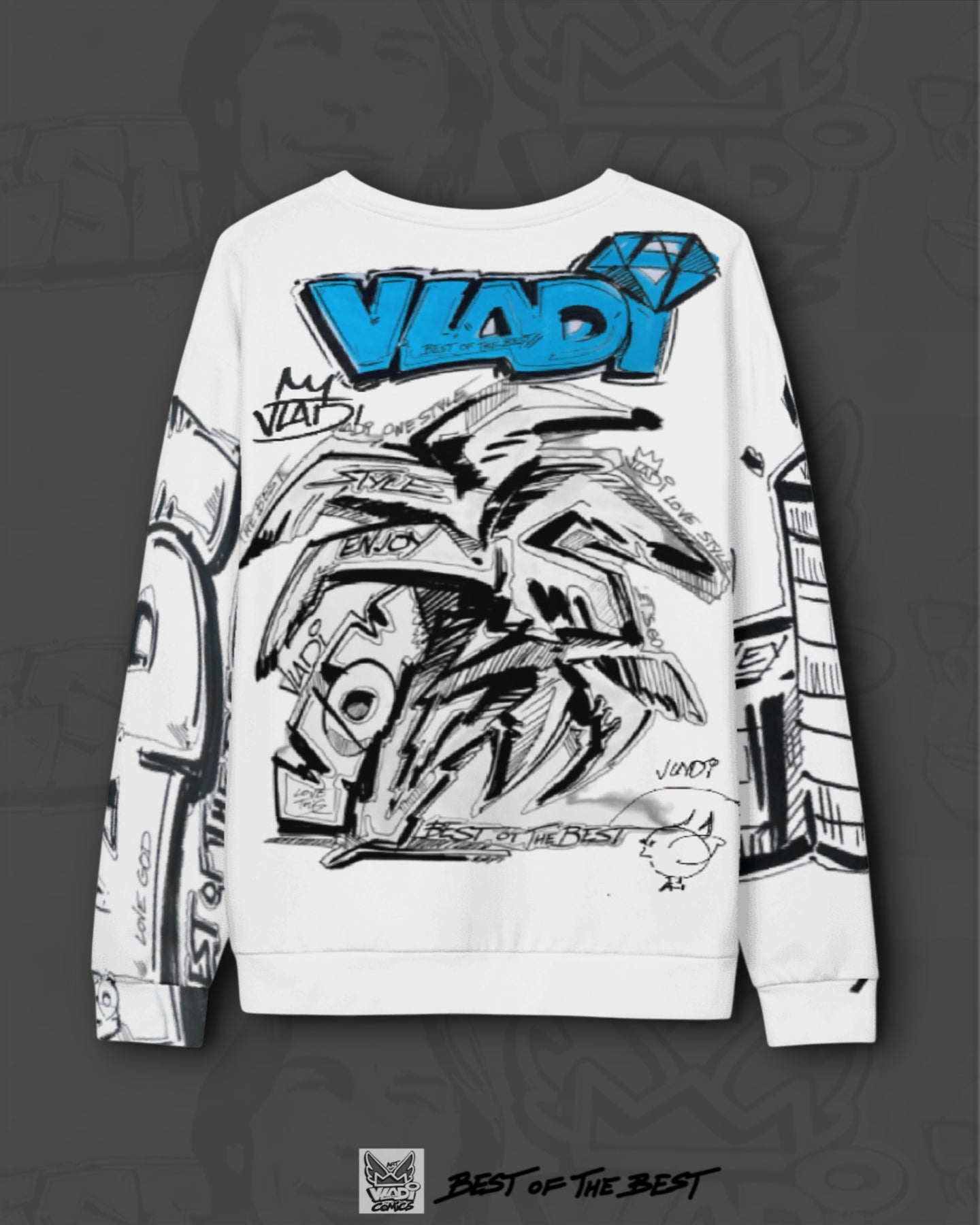 Art VLADI Comics - WOW - Sweatshirt - www.vladicomics.com