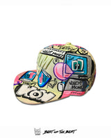 Hand-painted artwork by Art VLADI titled “GUM – Hate” — 1of1 original in bold pop art comic style.