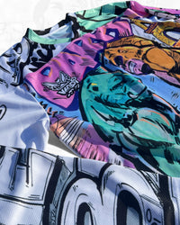 Close-up detail of Tiger KONG design on Paris Hockey Shirt by Art VLADI – Hand-drawn Pop Art Comic